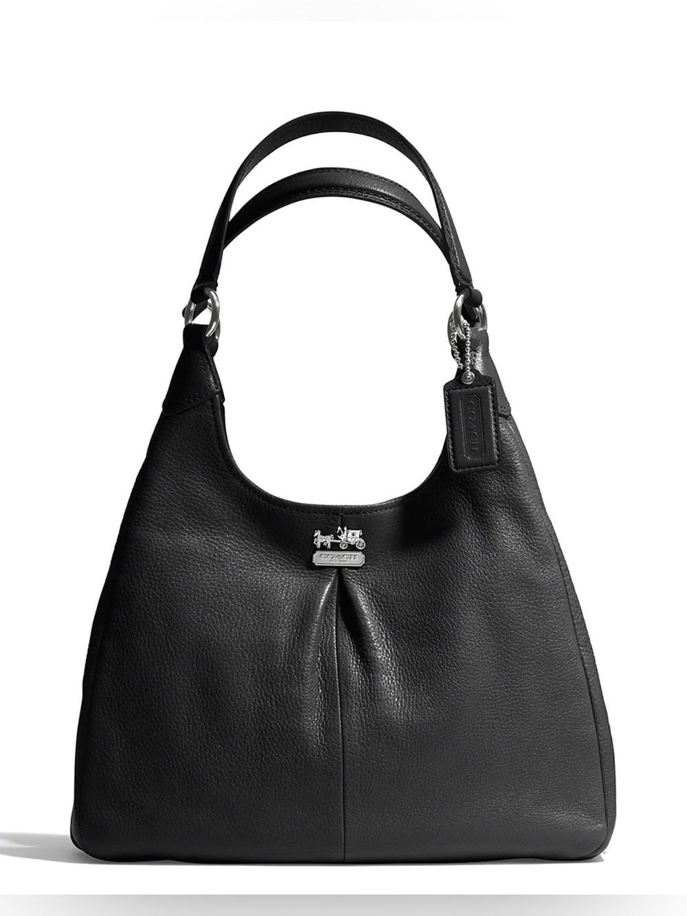 Coach Madison Maggie Leather Shoulder Bag Black Style 21225M